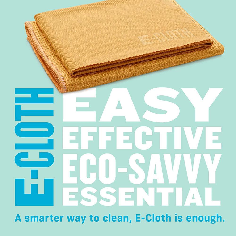 E-Cloth Surfaces Window Cleaning Cloths Window Cloth 40cm x 40cm Glass And Polishing Cloth 40cm x 50cm 2 Pack - Orange