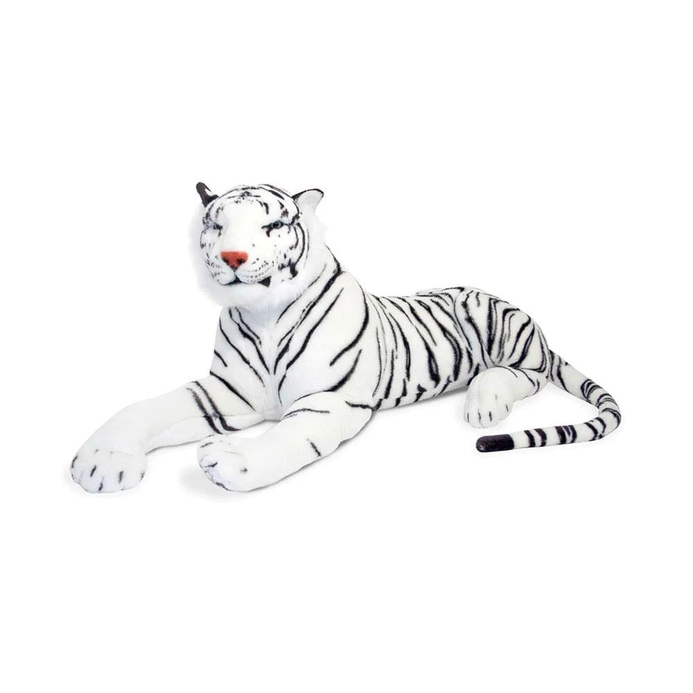 Melissa & Doug White Tiger Giant Stuffed Animal Plush Soft Toy - Multicolor