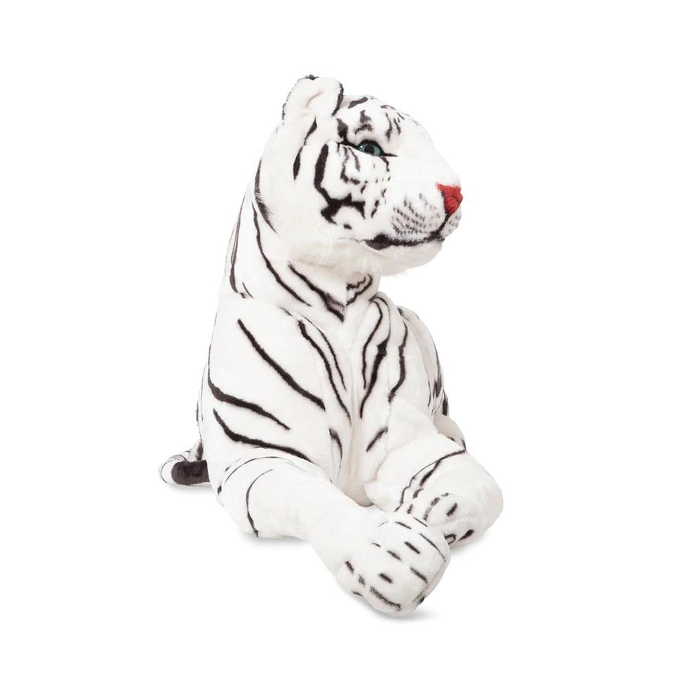 Melissa & Doug White Tiger Giant Stuffed Animal Plush Soft Toy - Multicolor