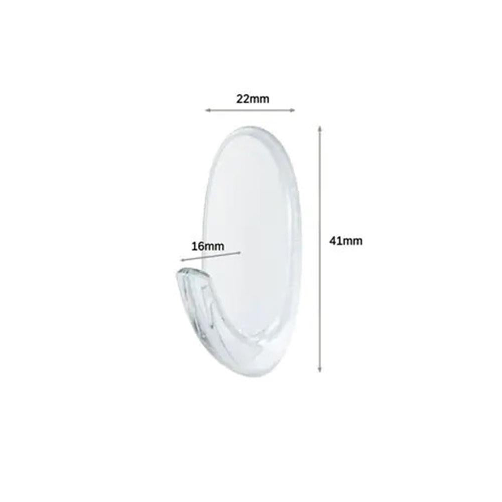 3M Command Hooks With Strips Small 2 Hooks And 4 Small Strips 450g Holding Power - Clear/Transparent