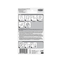 3M Command Hooks With Strips Small 2 Hooks And 4 Small Strips 450g Holding Power - Clear/Transparent