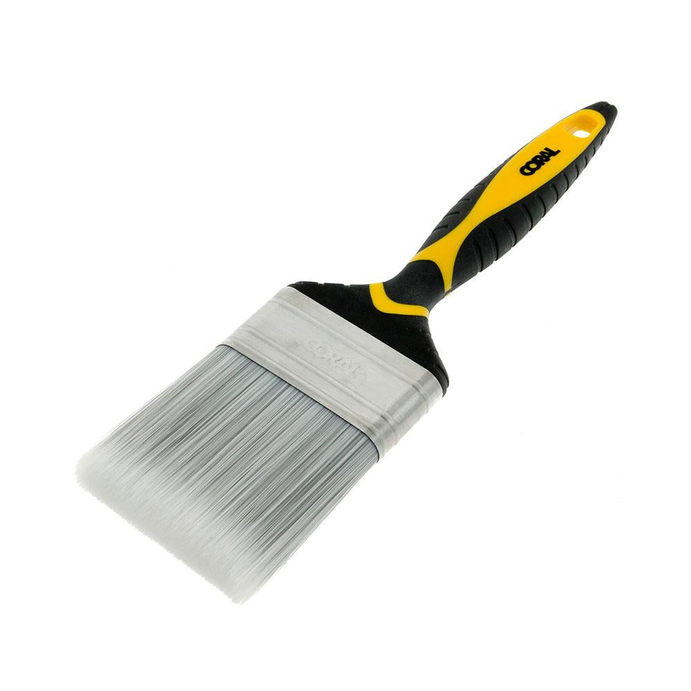 Coral Shurglide Paint Brush With No Loss Of Bristle SRT Paintbrush Head 3 Inch - Yellow/Black Secondary image