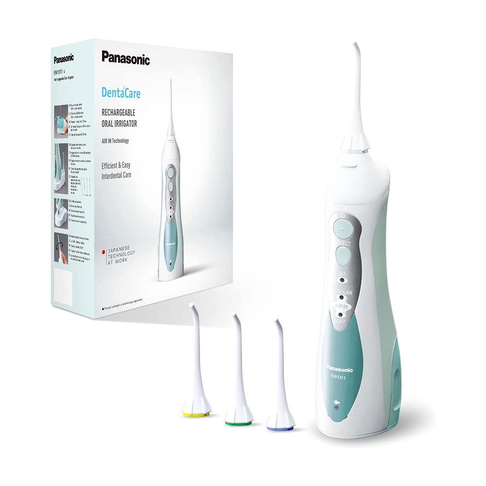 Panasonic DentaCare Rechargeable Dental Oral Irrigator With 2 Water Jet And Air-In Water Stream - White