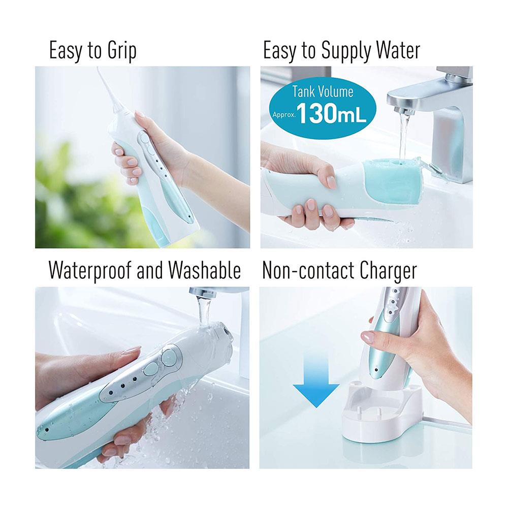 Panasonic DentaCare Rechargeable Dental Oral Irrigator With 2 Water Jet And Air-In Water Stream - White