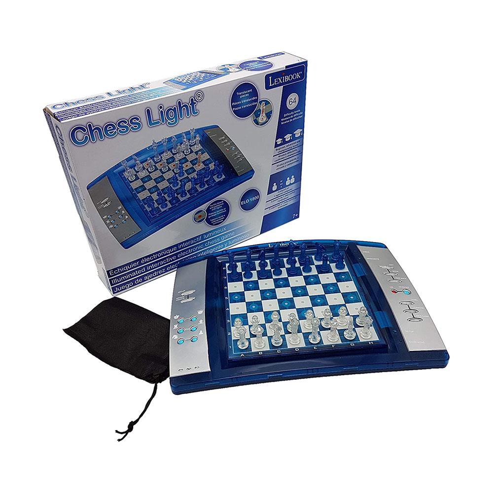 Lexibook Chesslight Electronic Chess Game With Touch Sensitive Keyboard 64 Levels And 32 Pieces - Multicolour