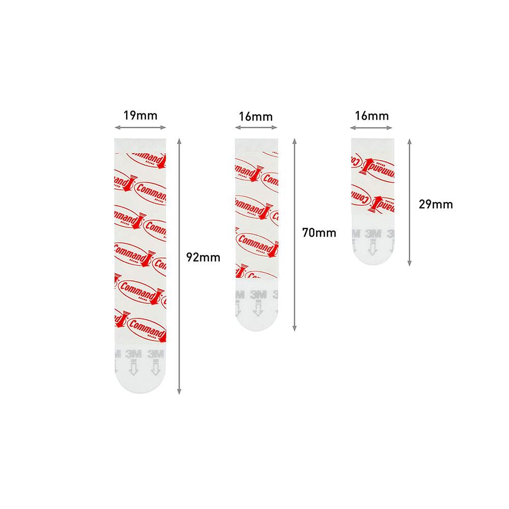 3M Command Adhesive Strips Value Pack 4.4kg White 8 Small 4 Medium 4 Large Secondary image