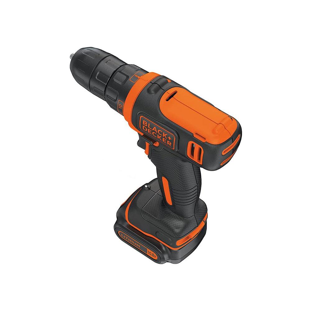 Black & Decker 10.8V Cordless Drill Driver With 1 x 1.5Ah Lithium-Ion - Black/Orange Secondary image