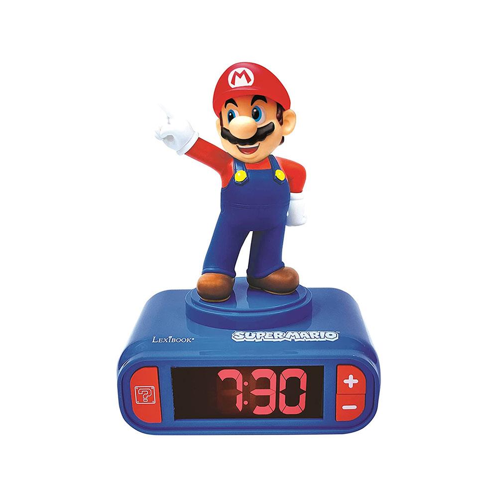 Lexibook Super Mario Childrens Clock With Night Light Alarm Snooze - Multicolor
