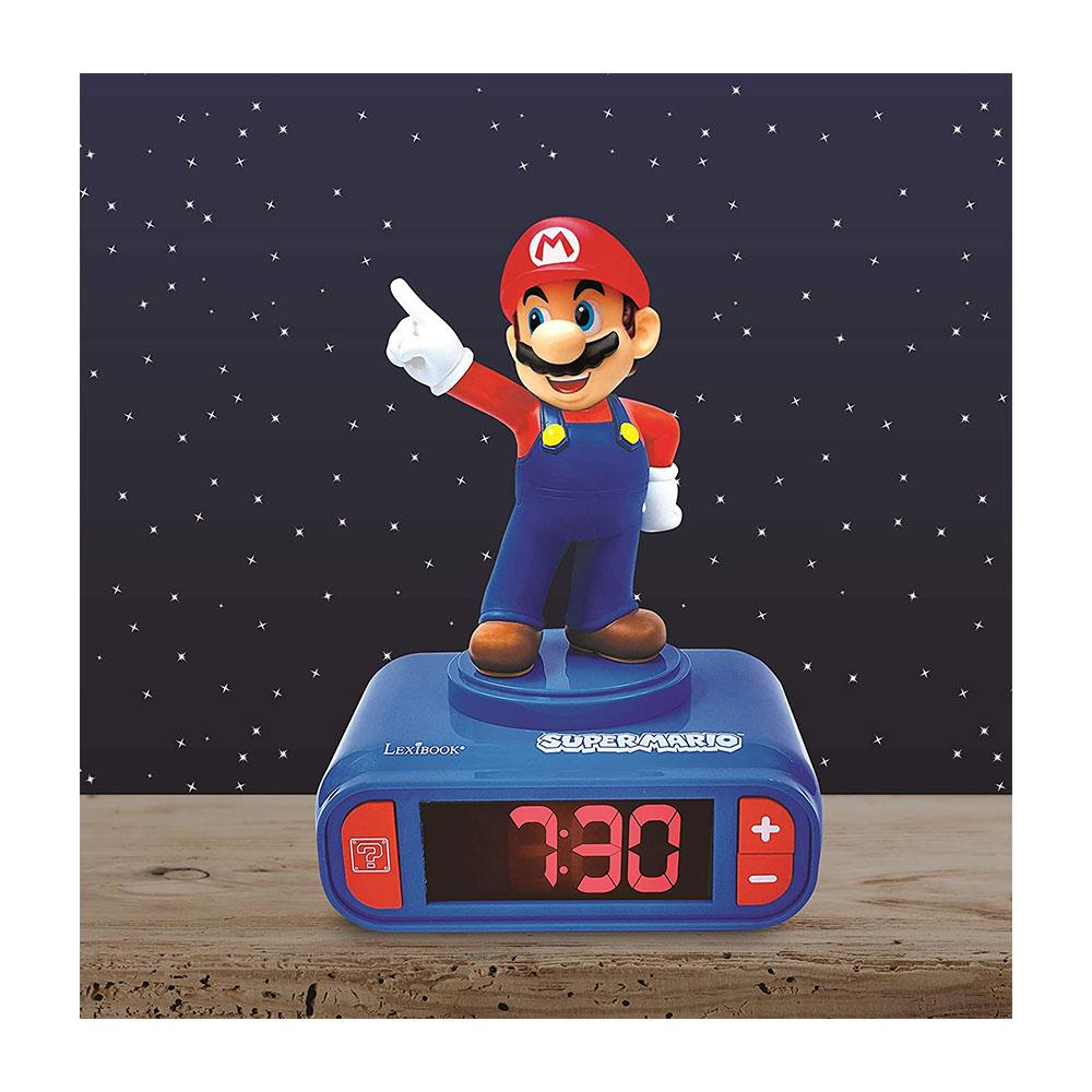 Lexibook Super Mario Childrens Clock With Night Light Alarm Snooze - Multicolor