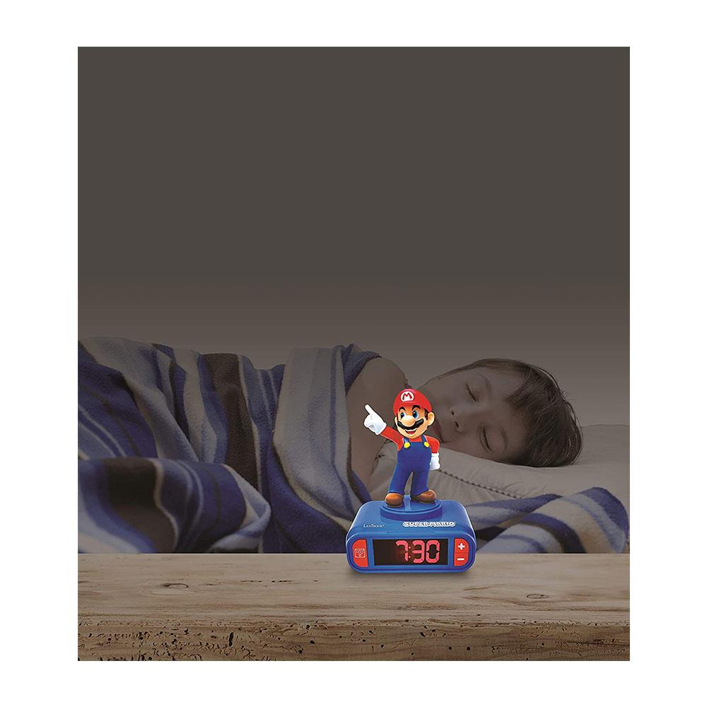 Lexibook Super Mario Childrens Clock With Night Light Alarm Snooze - Multicolor