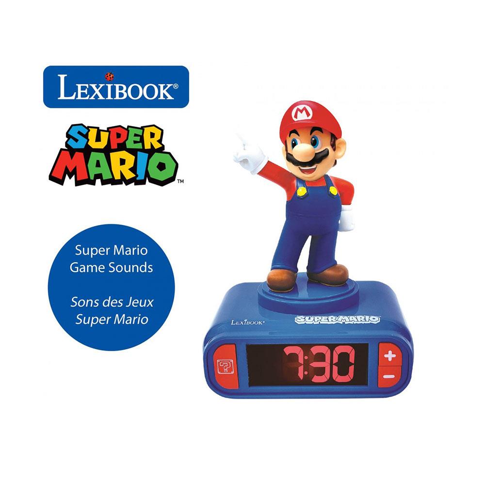 Lexibook Super Mario Childrens Clock With Night Light Alarm Snooze - Multicolor
