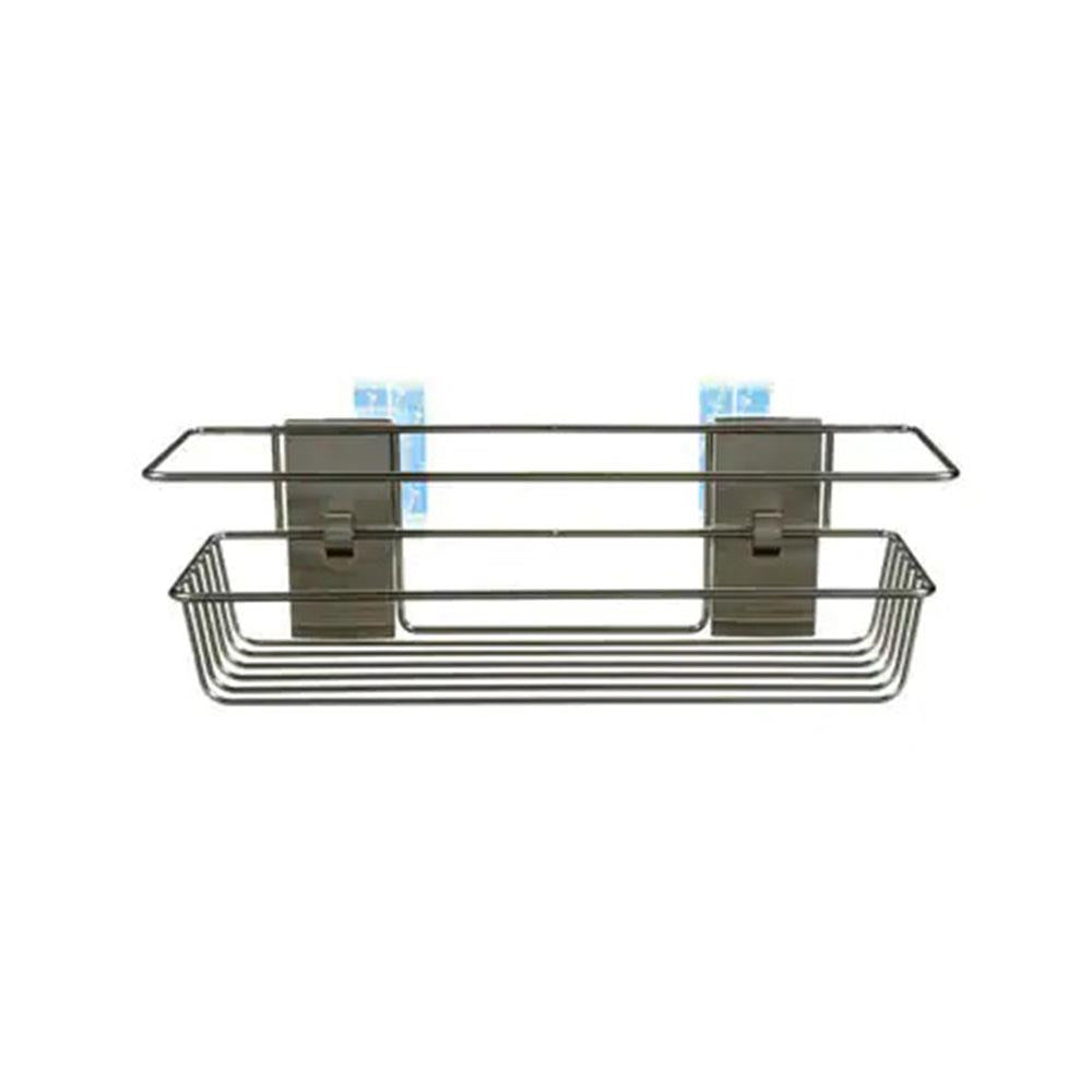 3M Command Bathroom Shower Caddy Large 1 Caddy 4 Strips 3kg Max Holding Power - Satin Nickel