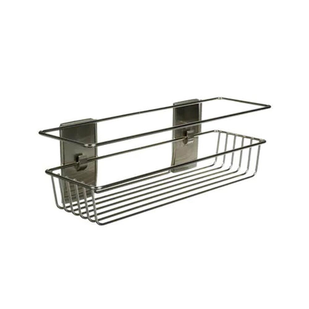3M Command Bathroom Shower Caddy Large 1 Caddy 4 Strips 3kg Max Holding Power - Satin Nickel