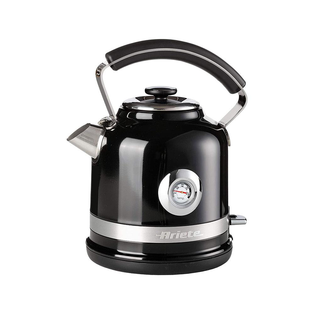 Ariete Moderna Cordless Electric Kettle Stainless Steel 3000W 1.7 Litre - Black