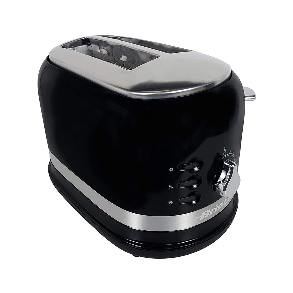 Ariete Moderna 2 Slice Toaster With Cooking Defrosting Reheating Stainless Steel 815W - Black