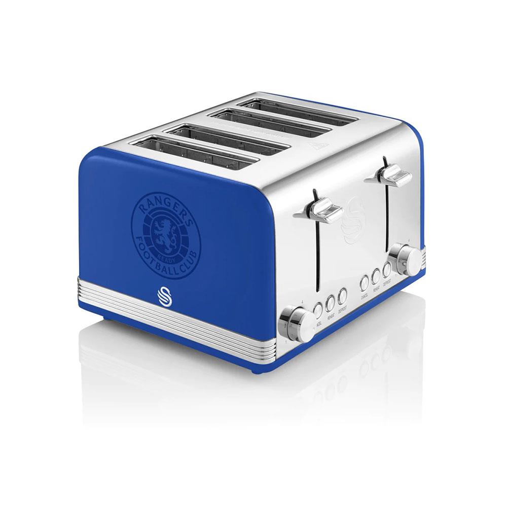 Swan Rangers Retro 4 Slice Toaster 1600W - Blue Main image