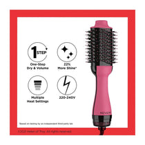Revlon One-Step Original Salon Hair Dryer And Volumiser Classic Version EU Plug - New Pink Edition