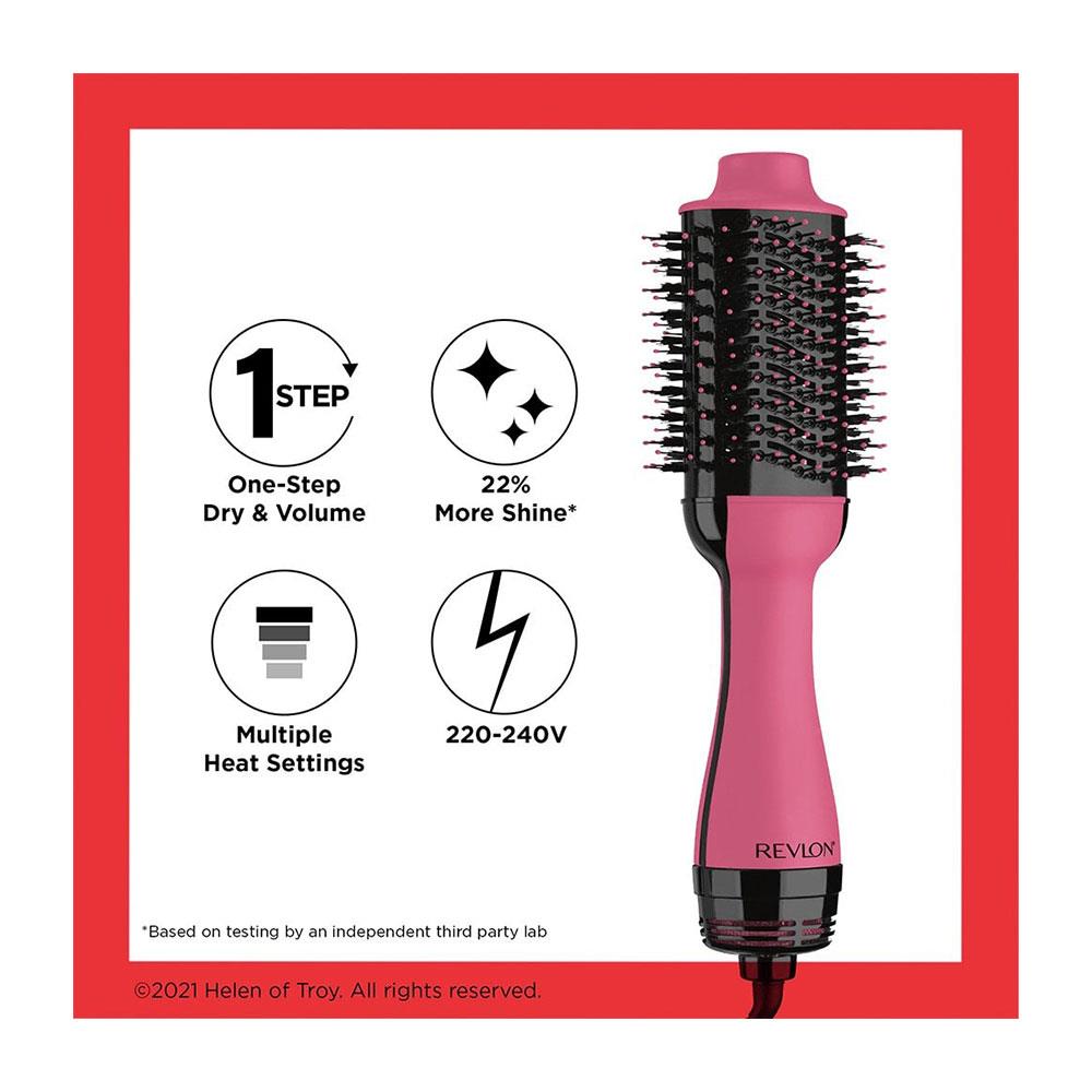 Revlon One-Step Original Salon Hair Dryer And Volumiser Classic Version EU Plug - New Pink Edition