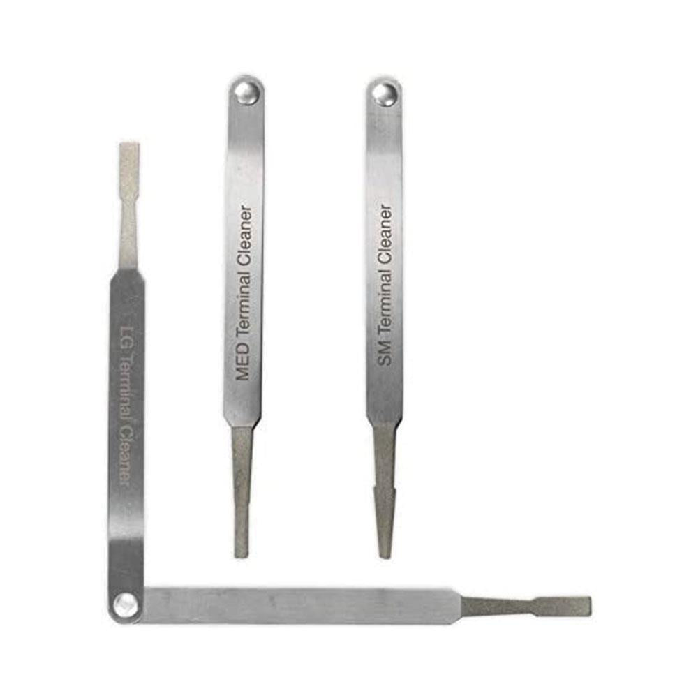 Sealey Diamond Grip Terminal Cleaner Set Small Medium Large - 3 Pieces
