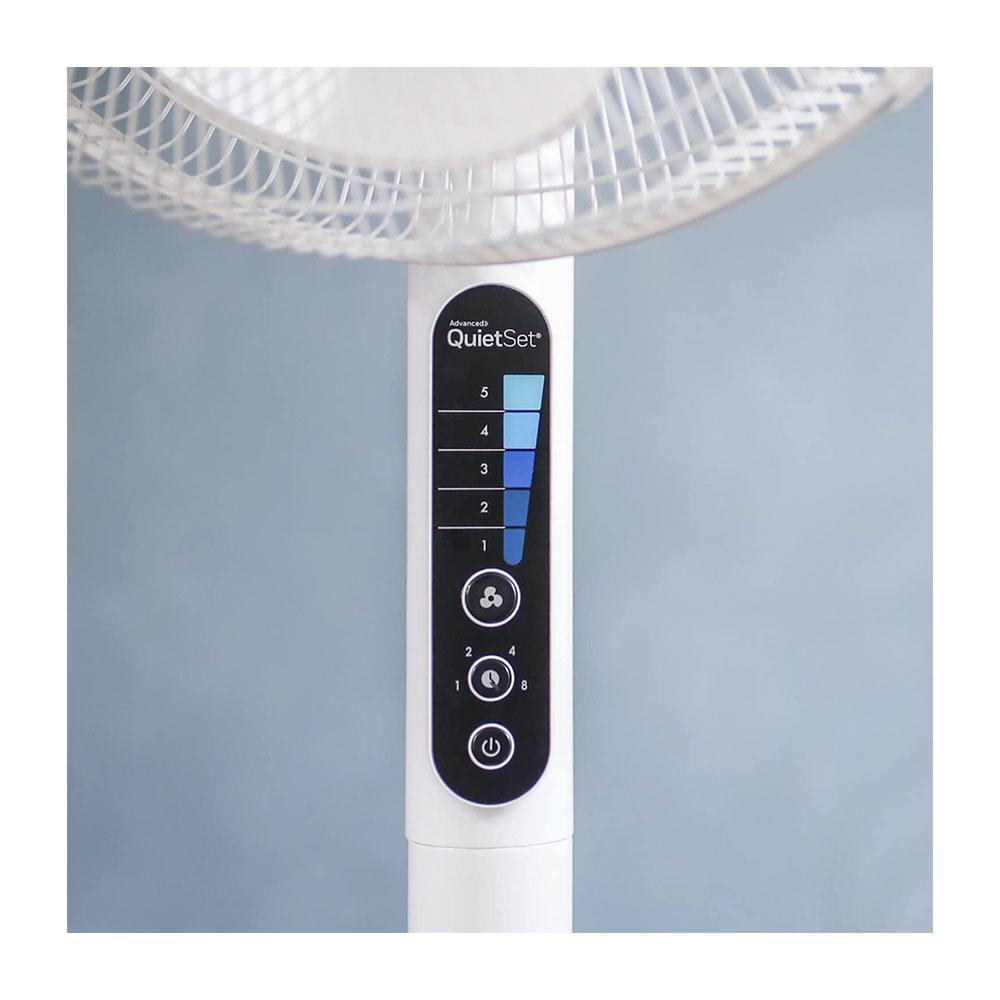 Honeywell Advanced QuietSet Oscillating Stand Fan With 5 Speed Settings - White