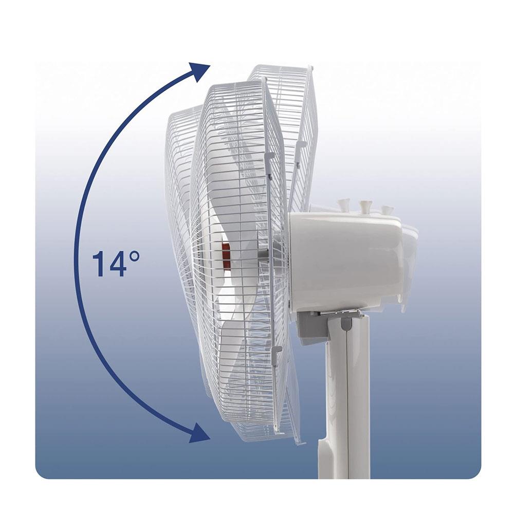 Honeywell Advanced QuietSet Oscillating Stand Fan With 5 Speed Settings - White