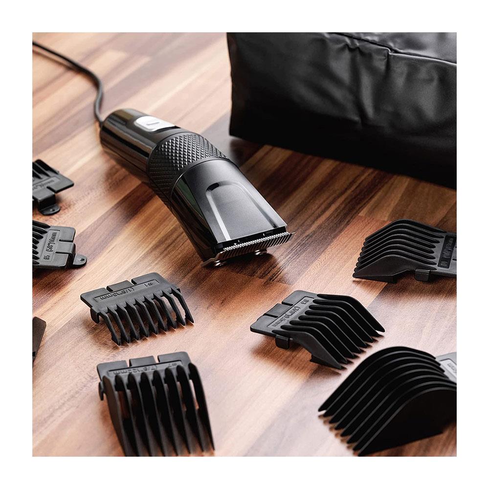 Babyliss Men Precision Power Mains Hair Clipper With 8 Cutting Guides - Black