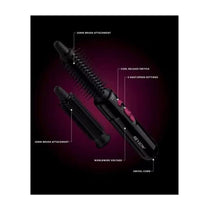 Revelon Tangle Free Hot Air Styler 200W With 2 Brush Attachments 19mm And 25mm - Black
