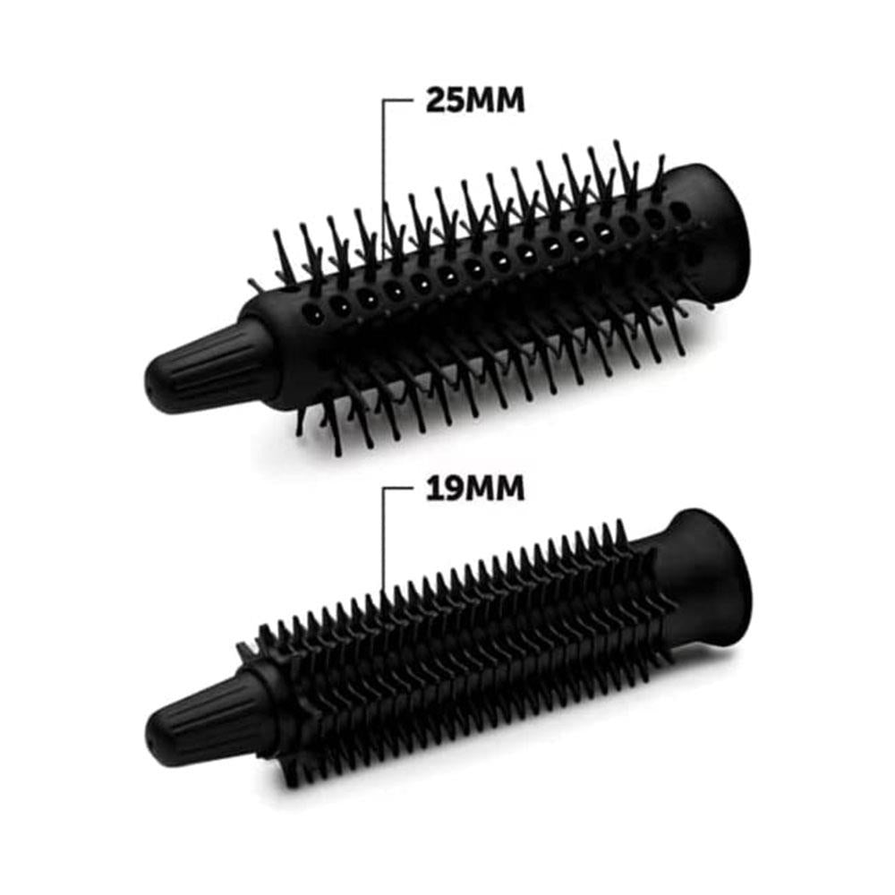 Revelon Tangle Free Hot Air Styler 200W With 2 Brush Attachments 19mm And 25mm - Black