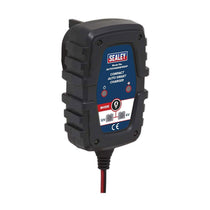 Sealey Compact Smart Trickle Charger And Maintainer 1A 6/12V - Black