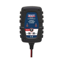 Sealey Compact Smart Trickle Charger And Maintainer 1A 6/12V - Black