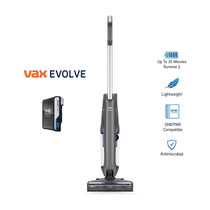 Vax Evolve Cordless Upright Vacuum Cleaner Versatile Cleaning Modes 1.2 Litres - Graphite/Blue