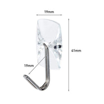 3M Command Wire Hooks With Clear Strips Small 5 Hooks And 6 Small Strips 225g Holding Power - Clear/Transparent