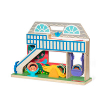 Melissa & Doug GO Tots Schoolyard Tumble Wooden Toys With Collectible Character - Multicolour