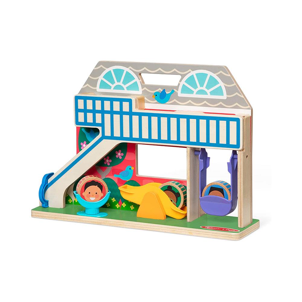 Melissa & Doug GO Tots Schoolyard Tumble Wooden Toys With Collectible Character - Multicolour