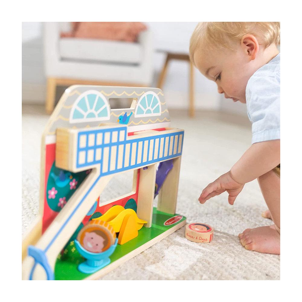 Melissa & Doug GO Tots Schoolyard Tumble Wooden Toys With Collectible Character - Multicolour