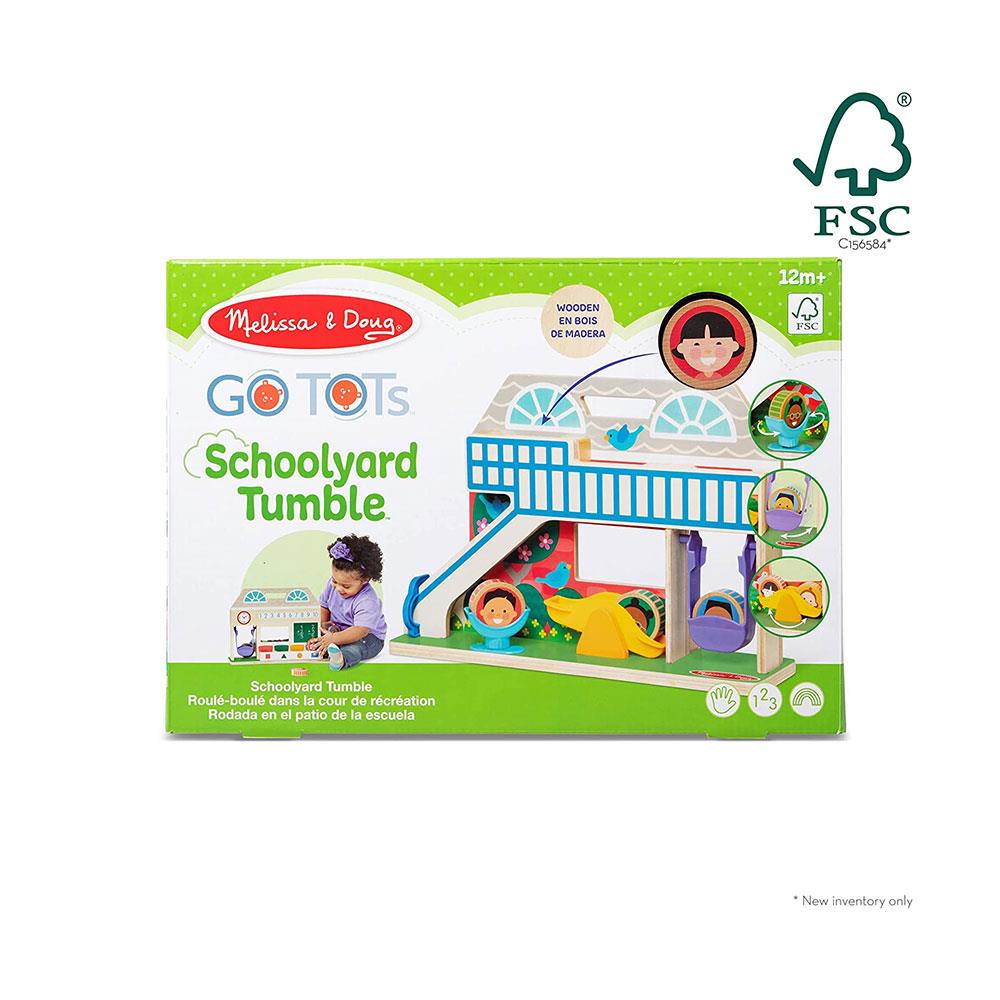 Melissa & Doug GO Tots Schoolyard Tumble Wooden Toys With Collectible Character - Multicolour