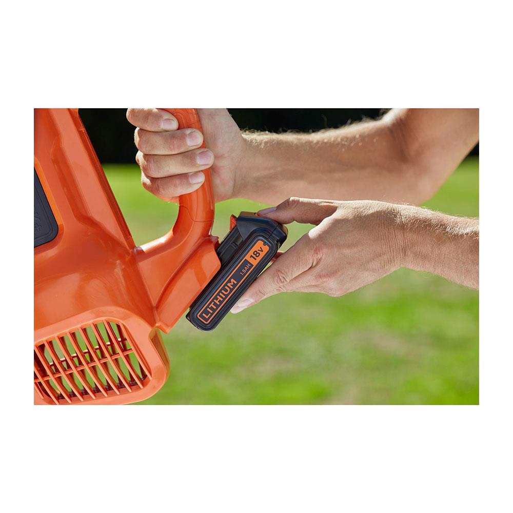 Black & Decker 18V Axial Leaf Blower With 2Ah Battery And Charger - Black