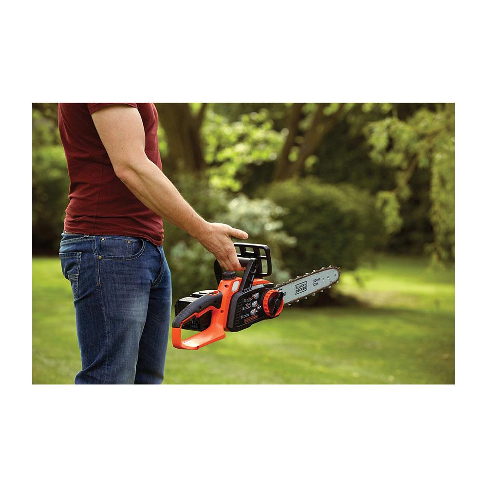 Black & Decker 36V Lithium-Ion Cordless Chainsaw 30cm Cutting Width - Orange/Black