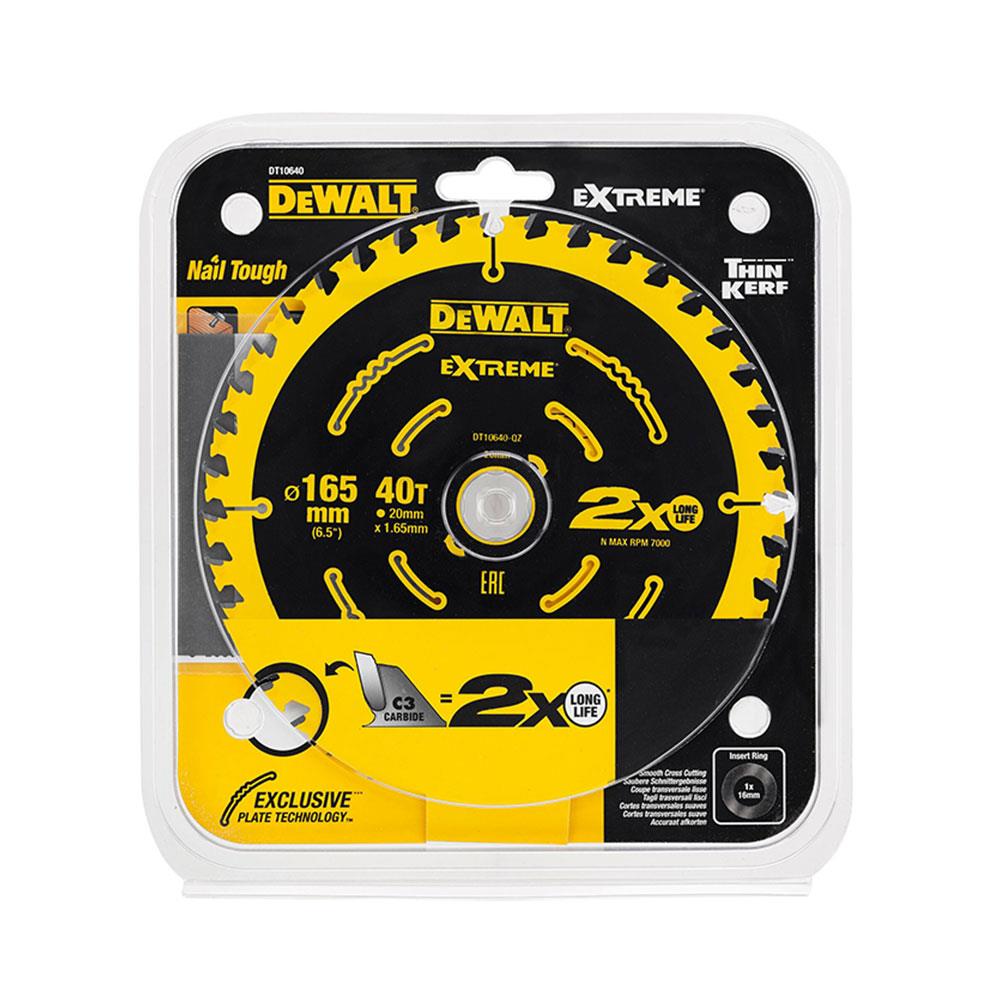 Dewalt 165mm 40T Extreme Framing Circular Saw Blade