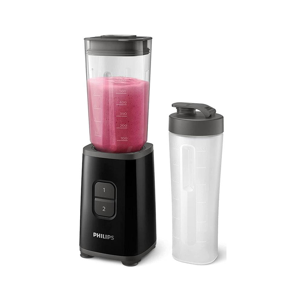 Philips Daily Collection Mini Blender And Smoothie Maker 2 Speed Settings Ice Crush 350W 1 Litre Jug - Black