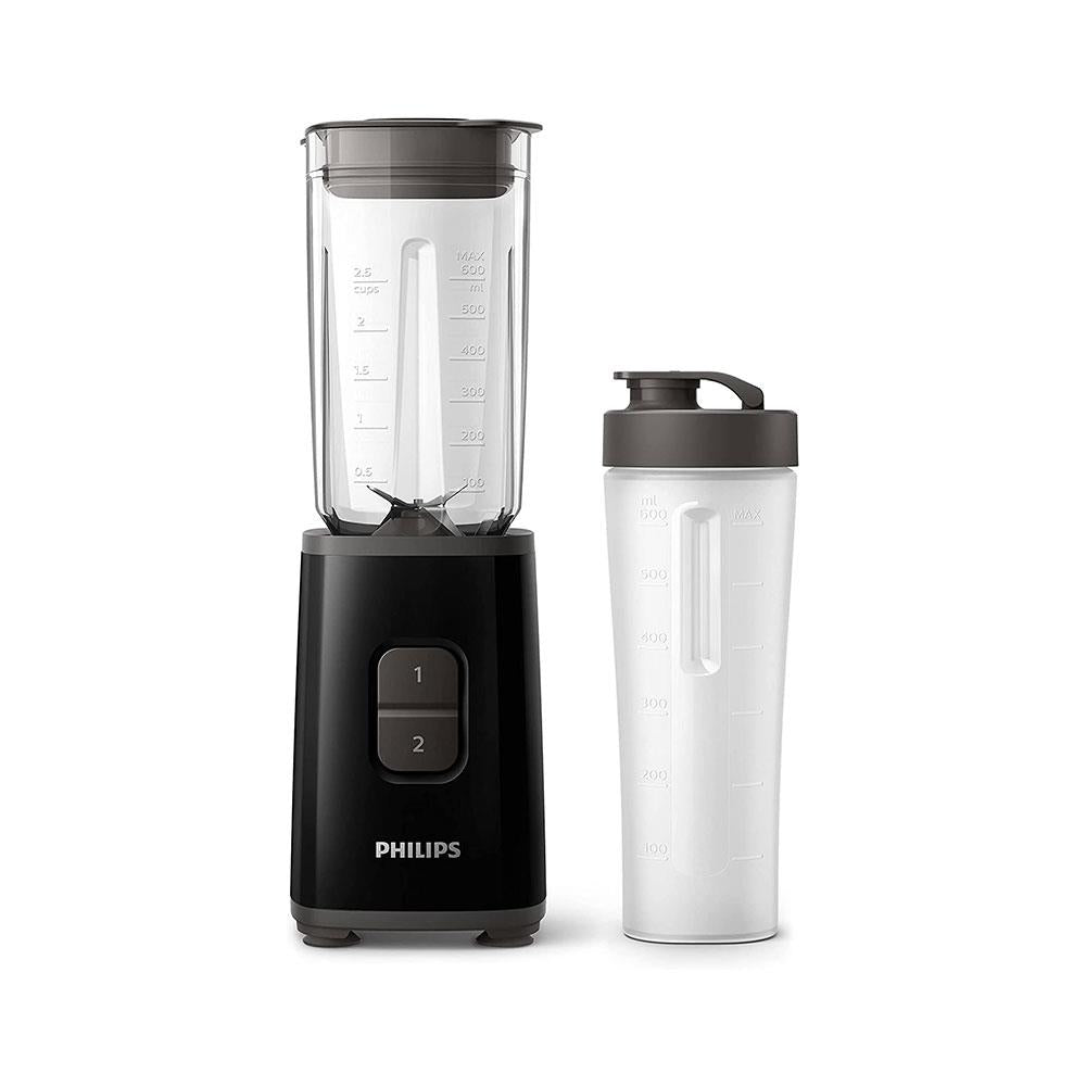 Philips Daily Collection Mini Blender And Smoothie Maker 2 Speed Settings Ice Crush 350W 1 Litre Jug - Black
