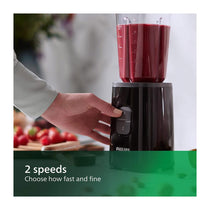 Philips Daily Collection Mini Blender And Smoothie Maker 2 Speed Settings Ice Crush 350W 1 Litre Jug - Black