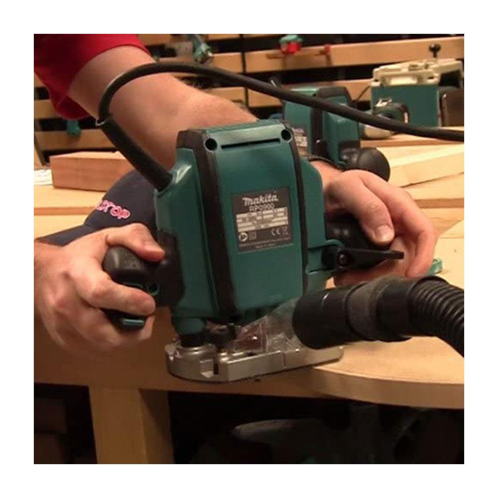 Makita 1/4 Inch or 3/8 Inch Plunge Router 900W 240V Supplied In A Carry Case