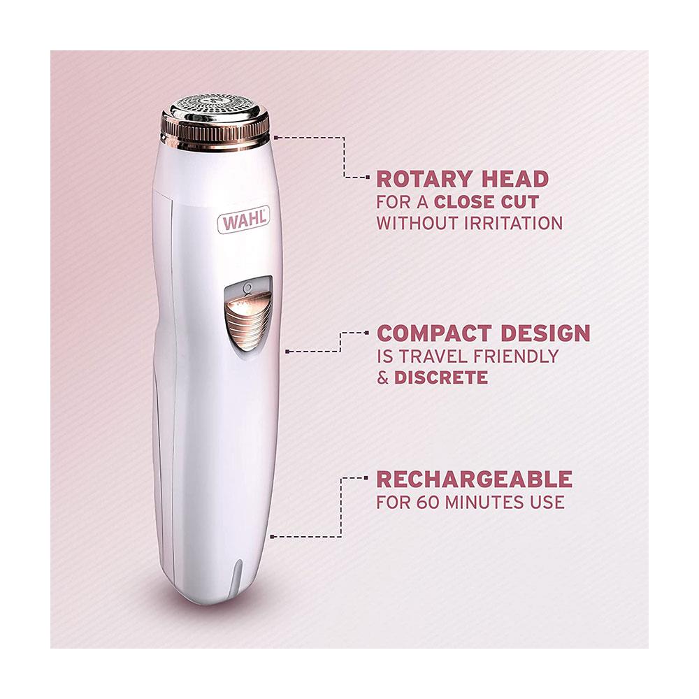 Wahl Women Facial Hair Remover Trimmer For Upper Lip Cheek And Chin Hair - Peach