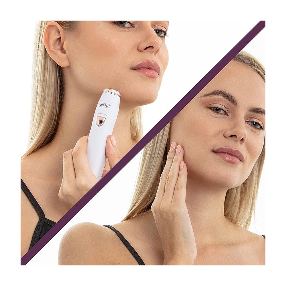 Wahl Women Facial Hair Remover Trimmer For Upper Lip Cheek And Chin Hair - Peach