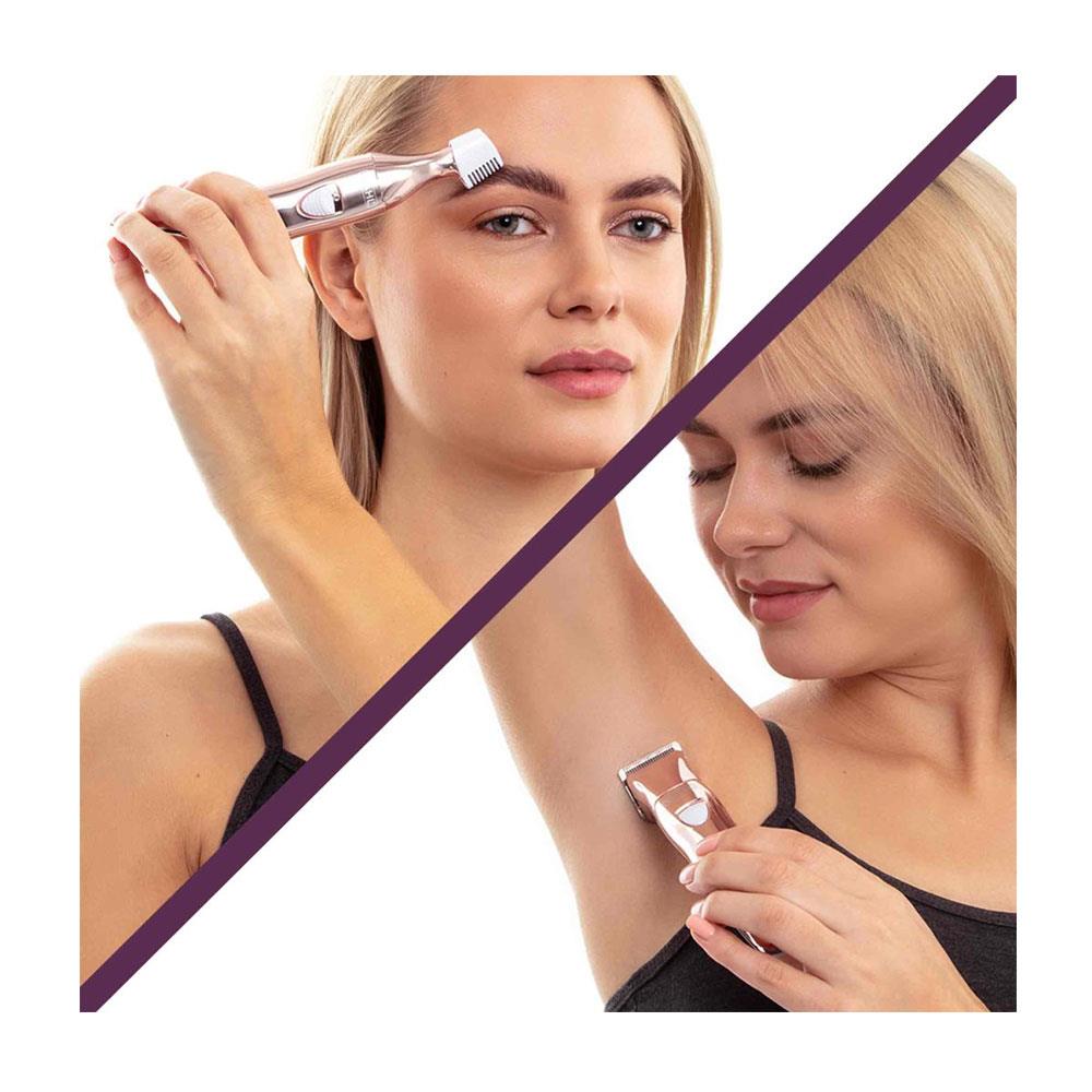 Wahl 3-In-1 Ladies Face And Body Hair Remover Trimmer With Attachment - Peach
