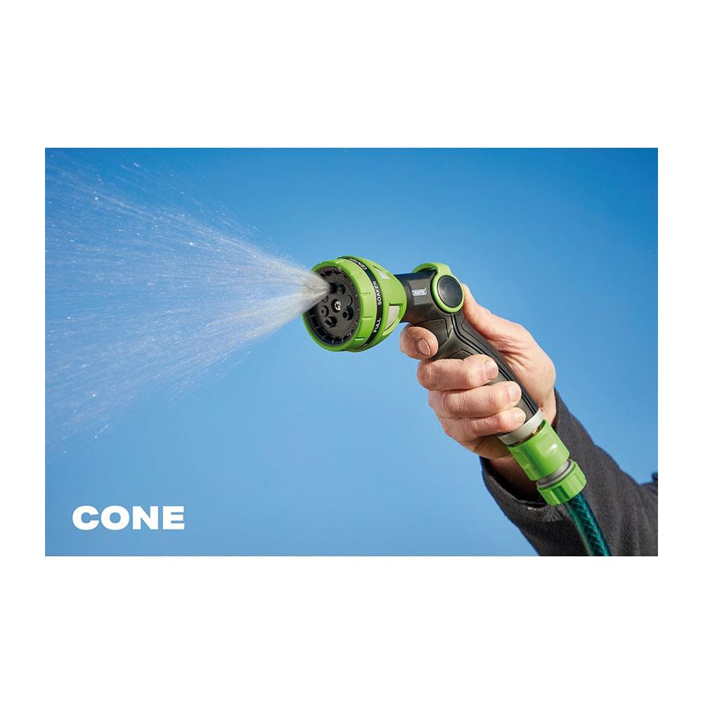 Draper 8 Pattern Spray Gun With Thumb Control - Green