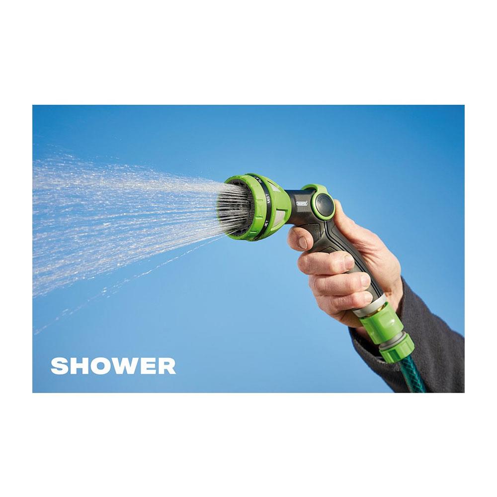 Draper 8 Pattern Spray Gun With Thumb Control - Green