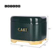 KitchenCraft Lovello Textured Cake Tin - Hunter Green/Gold