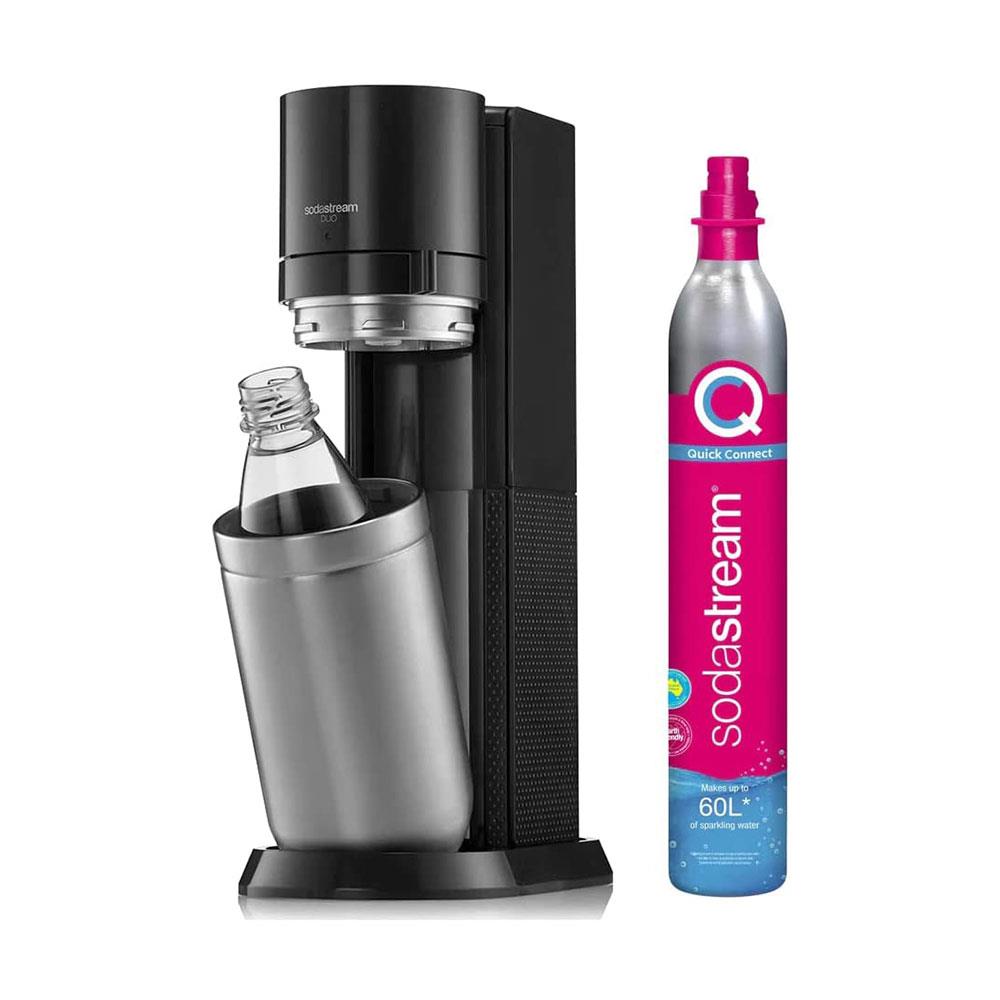Sodastream Duo Sparkling Water Maker Machine With 1 Litre Reusable Water Bottle And 1 Litre CO2 Gas Cylinder - Black Main image